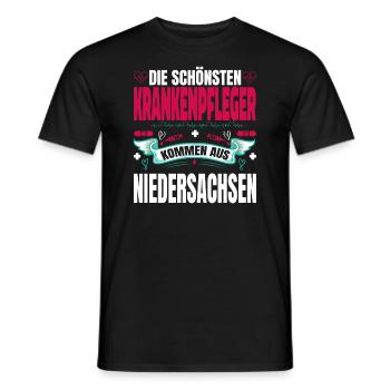 Die Schönsten Krankenpfleger Kommen Aus - Männer T-Shirt - Schwarz - Vorne - AI Model Male 178 light (178cm)