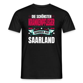 Die Schönsten Krankenpfleger Kommen Aus Saarland - Männer T-Shirt - Schwarz - Vorne - AI Model Male 178 light (178cm)