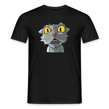 Cat Cat Eyes Yellow Cats - Men's T-Shirt - black - Front - AI Model Male 178 light (178cm)