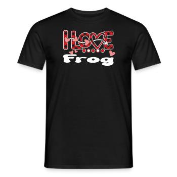 I Love Frog Girls Frog - Männer T-Shirt - Schwarz - Vorne - AI Model Male 178 light (178cm)