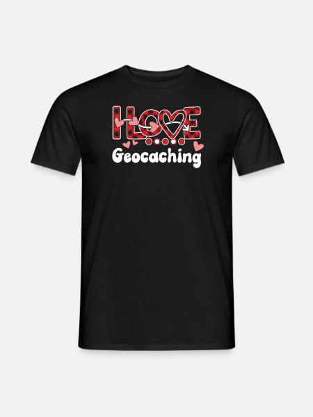 J'aime le géocaching Les filles géocaching - T-shirt homme - noir
