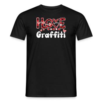 I Love Graffiti Girls Graffiti - Men's T-Shirt - black - Front - AI Model Male 178 light (178cm)