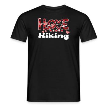 J'aime la randonnée Les filles font de la randonnée - T-shirt homme - noir - Devant - AI Model Male 178 light (178cm)