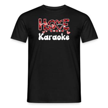 J'aime le karaoké pour les filles - T-shirt homme - noir - Devant - AI Model Male 178 light (178cm)