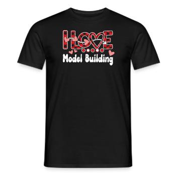 I Love Model Building Girls Model Building - Männer T-Shirt - Schwarz - Vorne - AI Model Male 178 light (178cm)