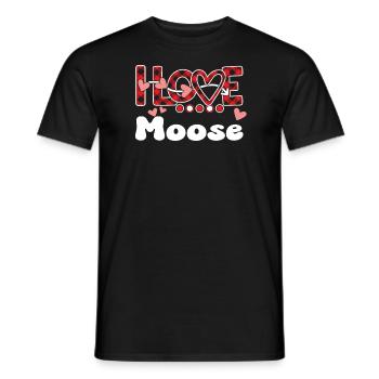 I Love Moose Girls Moose - Männer T-Shirt - Schwarz - Vorne - AI Model Male 178 light (178cm)