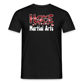 I Love Martial Arts Girls Martial Arts - Men's T-Shirt - black - Front - AI Model Male 178 light (178cm)