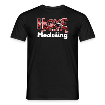 I Love Modeling Girls Modeling - Männer T-Shirt - Schwarz - Vorne - AI Model Male 178 light (178cm)