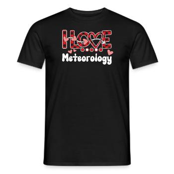 J'aime la météorologie Filles Météorologie - T-shirt homme - noir - Devant - AI Model Male 178 light (178cm)