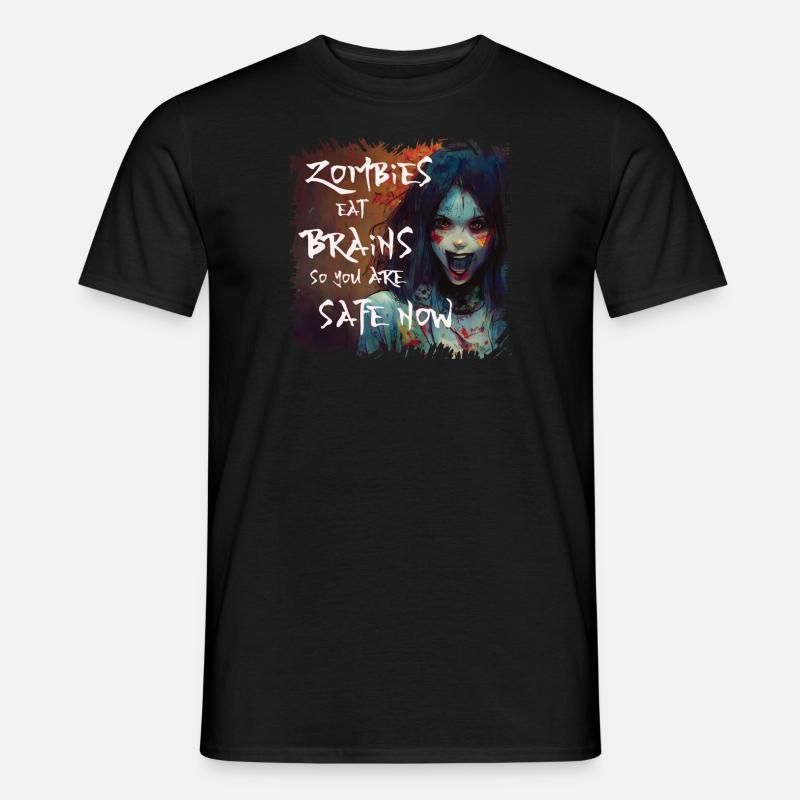 Zombie Frau/Mädchen Halloween - Horrorshirt - Männer T-Shirt - Schwarz