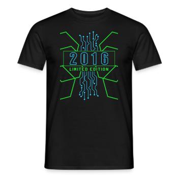 Geburtstag 2016 Gaming Limited Edition Gamer - Männer T-Shirt - Schwarz - Vorne - AI Model Male 178 light (178cm)