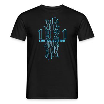 Birthday 1921 Gaming Limited Edition Gamer - Men's T-Shirt - black - Front - AI Model Male 178 light (178cm)