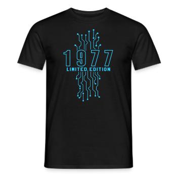 Geburtstag 1977 Gaming Limited Edition Gamer - Männer T-Shirt - Schwarz - Vorne - AI Model Male 178 light (178cm)