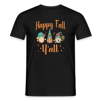Happy autumn for all gnome fans - Men's T-Shirt - black - Front - AI Model Male 178 light (178cm)