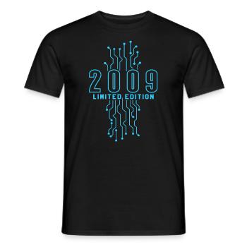 Birthday 2009 Gaming Limited Edition Gamer - Men's T-Shirt - black - Front - AI Model Male 178 light (178cm)