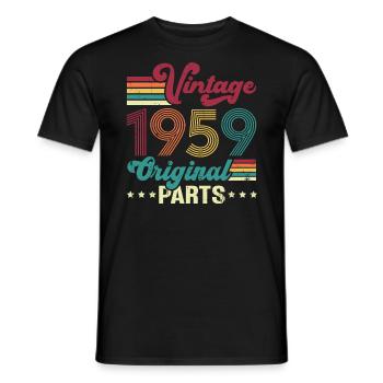 Vintage 1959 Original, Cadeau D'anniversaire - T-shirt homme - noir - Devant - AI Model Male 178 light (178cm)