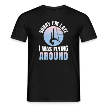Désolé d’être en retard, j’ai pris l’antenne - T-shirt homme - noir - Devant - AI Model Male 178 light (178cm)