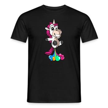 Drôle de pet de licorne - Licorne - T-shirt homme - noir - Devant - AI Model Male 178 light (178cm)