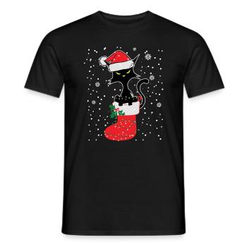 Funny Humor Christmas - Men's T-Shirt - black - Front - AI Model Male 178 light (178cm)