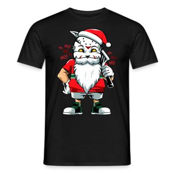 Weihnachtskiller - Männer T-Shirt - Schwarz - Vorne - AI Model Male 178 light (178cm)