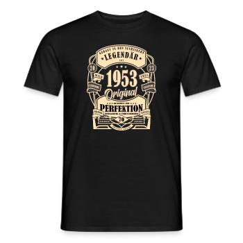 70th Birthday Gift Myth Legend Original - Men's T-Shirt - black - Front - AI Model Male 178 light (178cm)