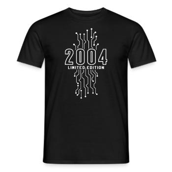 Birthday 2004 Gaming Limited Edition Gamer - Men's T-Shirt - black - Front - AI Model Male 178 light (178cm)