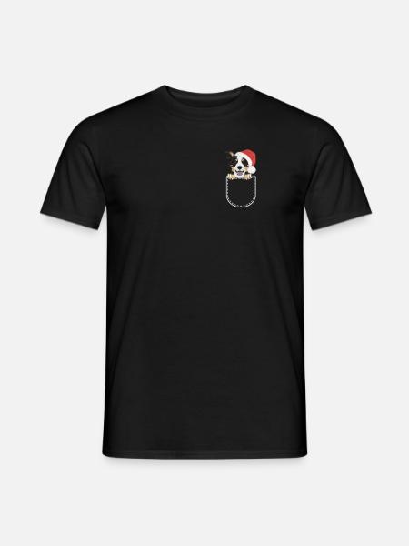 Border Collie Joyeux Noël - T-shirt homme - noir