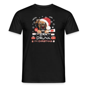 Marché de Noël Boxer - T-shirt homme - noir - Devant - AI Model Male 178 light (178cm)