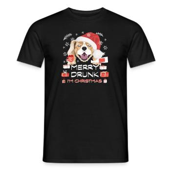 Marché de Noël King Charles Spaniel - T-shirt homme - noir - Devant - AI Model Male 178 light (178cm)