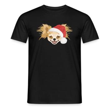 Chihuahua Merry Christmas - Men's T-Shirt - black - Front - AI Model Male 178 light (178cm)