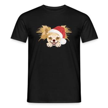 Chihuahua Merry Christmas - Men's T-Shirt - black - Front - AI Model Male 178 light (178cm)