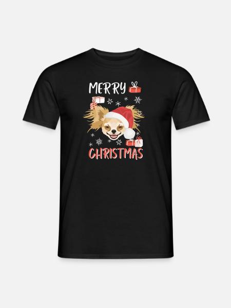 Chihuahua Merry Christmas - Men's T-Shirt - black