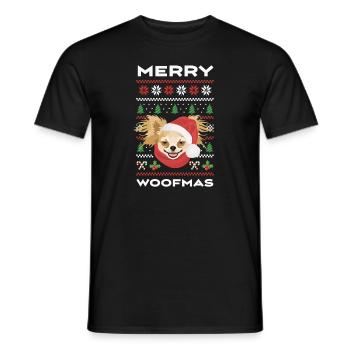 Chihuahua Merry Christmas - Men's T-Shirt - black - Front - AI Model Male 178 light (178cm)
