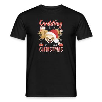 Chihuahua Merry Christmas - Men's T-Shirt - black - Front - AI Model Male 178 light (178cm)