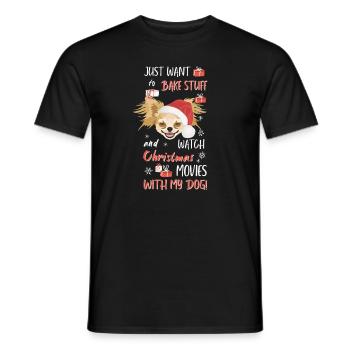 Chihuahua Merry Christmas - Men's T-Shirt - black - Front - AI Model Male 178 light (178cm)