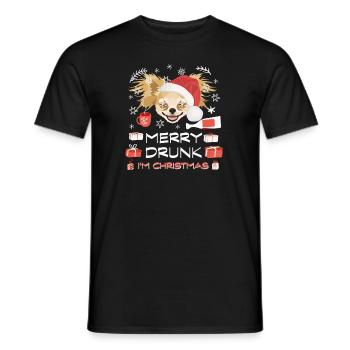 Marché de Noël de Chihuahua - T-shirt homme - noir - Devant - AI Model Male 178 light (178cm)