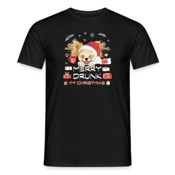 Marché de Noël de Chihuahua - T-shirt homme - noir - Devant - AI Model Male 178 light (178cm)