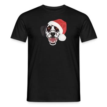 Dalmatian Merry Christmas - Men's T-Shirt - black - Front - AI Model Male 178 light (178cm)
