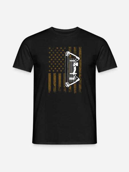 Arc à arc à poulies pour éventail d’arc - T-shirt homme - noir