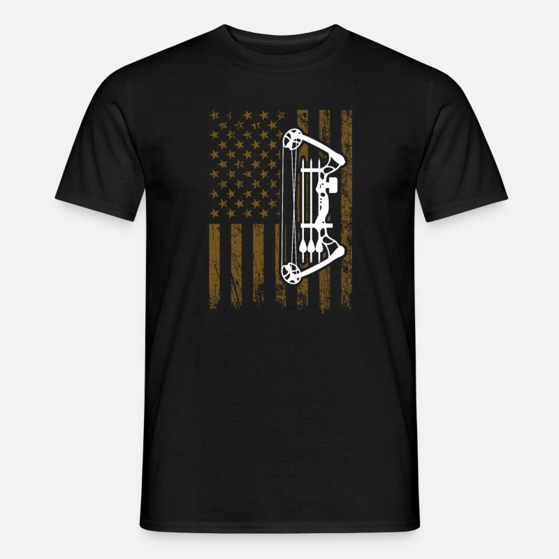 Bogenschießen Compound Bogen Design Für Bogen Fan - Männer T-Shirt - Schwarz