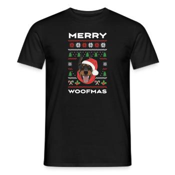 Dobermann Frohe Weihnachten - Männer T-Shirt - Schwarz - Vorne - AI Model Male 178 light (178cm)