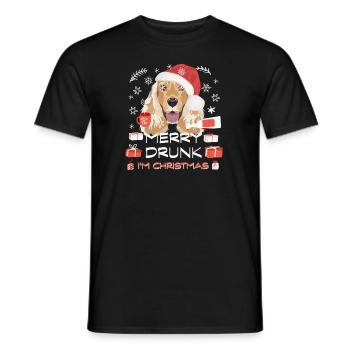 Marché de Noël Deutsch Cocker Spaniel - T-shirt homme - noir - Devant - AI Model Male 178 light (178cm)