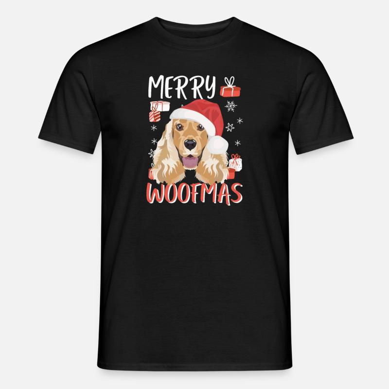 Deutsch Cocker Spaniel Merry Christmas - Men’s T-shirt - black