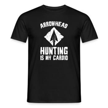 Pfeilspitzenjagd Ist Meine Kardio Für - Männer T-Shirt - Schwarz - Vorne - AI Model Male 178 light (178cm)