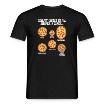 La beauté vient de toutes les formes et de toutes les tailles Pizzaiolo Pizza - T-shirt homme - noir - Devant - AI Model Male 178 light (178cm)