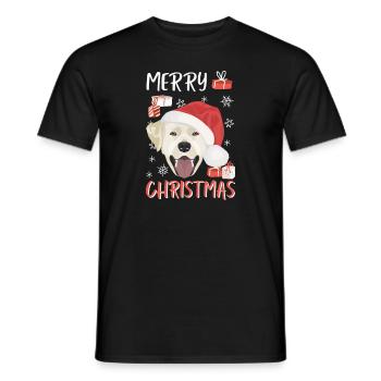 Joyeux Noël Labrador - T-shirt homme - noir - Devant - AI Model Male 178 light (178cm)