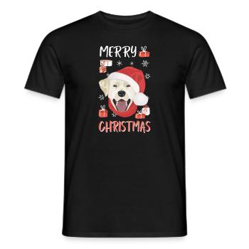 Joyeux Noël Labrador - T-shirt homme - noir - Devant - AI Model Male 178 light (178cm)
