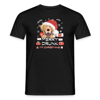 Marché de Noël du Labrador - T-shirt homme - noir - Devant - AI Model Male 178 light (178cm)