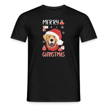 Joyeux Noël Labrador - T-shirt homme - noir - Devant - AI Model Male 178 light (178cm)
