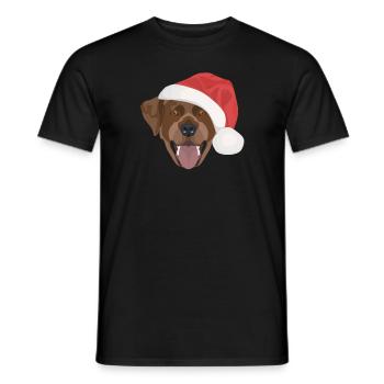 Joyeux Noël Labrador - T-shirt homme - noir - Devant - AI Model Male 178 light (178cm)